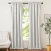 imageNICETOWN 100 Blackout Natural Linen Curtains 90 inches Length 2 Panels Set with Thermal Insulated Liners for Bedroom Farmhouse Style Room Cooling Small Window Draperies for Dining RoomIvory
