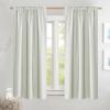 imageNICETOWN 100 Blackout Natural Linen Curtains 90quot Length with Thermal Insulated Liners for Bedroom Farmhouse Style Room Cooling Small Window Draperies for Dining Room 2 Panels 52quot WSage Green