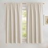 imageNICETOWN 100 Blackout Natural Linen Curtains 90quot Length with Thermal Insulated Liners for Bedroom Farmhouse Style Room Cooling Small Window Draperies for Dining Room 2 Panels 52quot WBeige