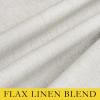 imageNICETOWN 100 Blackout Natural Linen Curtains 90quot Length with Thermal Insulated Liners for Bedroom Farmhouse Style Room Cooling Small Window Draperies for Dining Room 2 Panels 52quot WIvory