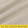 imageNICETOWN 100 Blackout Natural Linen Curtains 90quot Length with Thermal Insulated Liners for Bedroom Farmhouse Style Room Cooling Small Window Draperies for Dining Room 2 Panels 52quot WCream