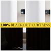 imageNICETOWN 100 Blackout Natural Linen Curtains 90quot Length with Thermal Insulated Liners for Bedroom Farmhouse Style Room Cooling Small Window Draperies for Dining Room 2 Panels 52quot WWhite