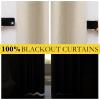imageNICETOWN 100 Blackout Natural Linen Curtains 90quot Length with Thermal Insulated Liners for Bedroom Farmhouse Style Room Cooling Small Window Draperies for Dining Room 2 Panels 52quot WCream