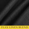 imageNICETOWN 100 Blackout Natural Linen Curtains 90quot Length with Thermal Insulated Liners for Bedroom Farmhouse Style Room Cooling Small Window Draperies for Dining Room 2 Panels 52quot WBlack