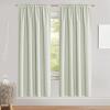 imageNICETOWN 100 Blackout Natural Linen Curtains 90quot Length with Thermal Insulated Liners for Bedroom Farmhouse Style Room Cooling Small Window Draperies for Dining Room 2 Panels 52quot WSage Green