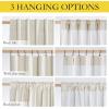 imageNICETOWN 100 Blackout Natural Linen Curtains 90quot Length with Thermal Insulated Liners for Bedroom Farmhouse Style Room Cooling Small Window Draperies for Dining Room 2 Panels 52quot WNatural