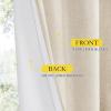 imageNICETOWN 100 Blackout Natural Linen Curtains 90quot Length with Thermal Insulated Liners for Bedroom Farmhouse Style Room Cooling Small Window Draperies for Dining Room 2 Panels 52quot WBeige