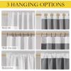 imageNICETOWN 100 Blackout Natural Linen Curtains 90quot Length with Thermal Insulated Liners for Bedroom Farmhouse Style Room Cooling Small Window Draperies for Dining Room 2 Panels 52quot WGreyish White