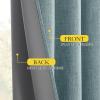 imageNICETOWN 100 Blackout Natural Linen Curtains 90quot Length with Thermal Insulated Liners for Bedroom Farmhouse Style Room Cooling Small Window Draperies for Dining Room 2 Panels 52quot WSkylark Blue