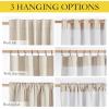 imageNICETOWN 100 Blackout Natural Linen Curtains 90quot Length with Thermal Insulated Liners for Bedroom Farmhouse Style Room Cooling Small Window Draperies for Dining Room 2 Panels 52quot WBeige
