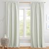 imageNICETOWN 100 Blackout Natural Linen Curtains 90quot Length with Thermal Insulated Liners for Bedroom Farmhouse Style Room Cooling Small Window Draperies for Dining Room 2 Panels 52quot WSage Green