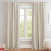 imageNICETOWN 100 Blackout Natural Linen Curtains 90quot Length with Thermal Insulated Liners for Bedroom Farmhouse Style Room Cooling Small Window Draperies for Dining Room 2 Panels 52quot WNatural
