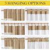 imageNICETOWN 100 Blackout Natural Linen Curtains 90quot Length with Thermal Insulated Liners for Bedroom Farmhouse Style Room Cooling Small Window Draperies for Dining Room 2 Panels 52quot WCamel