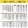 imageNICETOWN 100 Blackout Natural Linen Curtains 90quot Length with Thermal Insulated Liners for Bedroom Farmhouse Style Room Cooling Small Window Draperies for Dining Room 2 Panels 52quot WIvory