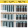 imageNICETOWN 100 Blackout Natural Linen Curtains 90quot Length with Thermal Insulated Liners for Bedroom Farmhouse Style Room Cooling Small Window Draperies for Dining Room 2 Panels 52quot WSkylark Blue