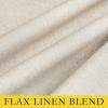 imageNICETOWN 100 Blackout Natural Linen Curtains 90quot Length with Thermal Insulated Liners for Bedroom Farmhouse Style Room Cooling Small Window Draperies for Dining Room 2 Panels 52quot WBeige