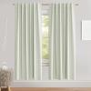 imageNICETOWN 100 Blackout Natural Linen Curtains 90quot Length with Thermal Insulated Liners for Bedroom Farmhouse Style Room Cooling Small Window Draperies for Dining Room 2 Panels 52quot WSage Green