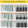 imageNICETOWN 100 Blackout Natural Linen Curtains 90quot Length with Thermal Insulated Liners for Bedroom Farmhouse Style Room Cooling Small Window Draperies for Dining Room 2 Panels 52quot WSeafoam Green
