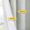imageNICETOWN 100 Blackout Natural Linen Curtains 90quot Length with Thermal Insulated Liners for Bedroom Farmhouse Style Room Cooling Small Window Draperies for Dining Room 2 Panels 52quot WGrey