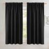 imageNICETOWN 100 Blackout Natural Linen Curtains 90quot Length with Thermal Insulated Liners for Bedroom Farmhouse Style Room Cooling Small Window Draperies for Dining Room 2 Panels 52quot WBlack