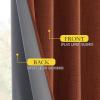 imageNICETOWN 100 Blackout Natural Linen Curtains 90quot Length with Thermal Insulated Liners for Bedroom Farmhouse Style Room Cooling Small Window Draperies for Dining Room 2 Panels 52quot WBurnt Orange