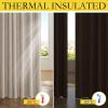 imageNICETOWN 100 Blackout Natural Linen Curtains 90quot Length with Thermal Insulated Liners for Bedroom Farmhouse Style Room Cooling Small Window Draperies for Dining Room 2 Panels 52quot WNatural