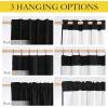 imageNICETOWN 100 Blackout Natural Linen Curtains 90quot Length with Thermal Insulated Liners for Bedroom Farmhouse Style Room Cooling Small Window Draperies for Dining Room 2 Panels 52quot WBlack