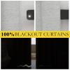 imageNICETOWN 100 Blackout Natural Linen Curtains 90quot Length with Thermal Insulated Liners for Bedroom Farmhouse Style Room Cooling Small Window Draperies for Dining Room 2 Panels 52quot WGrey