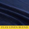 imageNICETOWN 100 Blackout Natural Linen Curtains 90quot Length with Thermal Insulated Liners for Bedroom Farmhouse Style Room Cooling Small Window Draperies for Dining Room 2 Panels 52quot WDark Blue