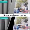 imageNICETOWN 100 Blackout Window Curtain Panels Cold and Full Light Blocking Drapes with Black Liner for Nursery 84 Inches Drop Thermal Insulated Draperies Pure White 2 Pieces 52 inches WideSilver Grey