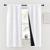 imageNICETOWN 100 Blackout Window Curtain Panels Cold and Full Light Blocking Drapes with Black Liner for Nursery 84 Inches Drop Thermal Insulated Draperies Pure White 2 Pieces 52 inches WidePure White