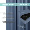 imageNICETOWN 100 Blackout Window Curtain Panels Cold and Full Light Blocking Drapes with Black Liner for Nursery 84 Inches Drop Thermal Insulated Draperies Pure White 2 Pieces 52 inches WideStone Blue