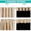 imageNICETOWN 100 Blackout Window Curtain Panels Cold and Full Light Blocking Drapes with Black Liner for Nursery 84 Inches Drop Thermal Insulated Draperies Pure White 2 Pieces 52 inches WideBiscotti Beige