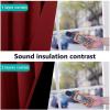 imageNICETOWN 100 Blackout Window Curtain Panels Cold and Full Light Blocking Drapes with Black Liner for Nursery 84 Inches Drop Thermal Insulated Draperies Pure White 2 Pieces 52 inches WideBurgundy Red