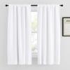 imageNICETOWN 100 Blackout Window Curtain Panels Cold and Full Light Blocking Drapes with Black Liner for Nursery 84 Inches Drop Thermal Insulated Draperies Pure White 2 Pieces 52 inches WidePure White