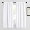 imageNICETOWN 100 Blackout Window Curtain Panels Cold and Full Light Blocking Drapes with Black Liner for Nursery 84 Inches Drop Thermal Insulated Draperies Pure White 2 Pieces 52 inches WidePure White