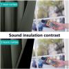 imageNICETOWN 100 Blackout Window Curtain Panels Cold and Full Light Blocking Drapes with Black Liner for Nursery 84 Inches Drop Thermal Insulated Draperies Pure White 2 Pieces 52 inches WideDark Mallard