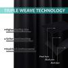 imageNICETOWN 100 Blackout Window Curtain Panels Cold and Full Light Blocking Drapes with Black Liner for Nursery 84 Inches Drop Thermal Insulated Draperies Pure White 2 Pieces 52 inches WideBlack