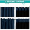 imageNICETOWN 100 Blackout Window Curtain Panels Cold and Full Light Blocking Drapes with Black Liner for Nursery 84 Inches Drop Thermal Insulated Draperies Pure White 2 Pieces 52 inches WideNavy