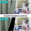 imageNICETOWN 100 Blackout Window Curtain Panels Cold and Full Light Blocking Drapes with Black Liner for Nursery 84 Inches Drop Thermal Insulated Draperies Pure White 2 Pieces 52 inches WideGreyish Green