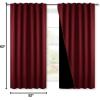 imageNICETOWN 100 Blackout Window Curtain Panels Cold and Full Light Blocking Drapes with Black Liner for Nursery 84 Inches Drop Thermal Insulated Draperies Pure White 2 Pieces 52 inches WideBurgundy Red