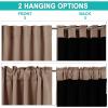 imageNICETOWN 100 Blackout Window Curtain Panels Cold and Full Light Blocking Drapes with Black Liner for Nursery 84 Inches Drop Thermal Insulated Draperies Pure White 2 Pieces 52 inches WideCappuccino