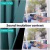 imageNICETOWN 100 Blackout Window Curtain Panels Cold and Full Light Blocking Drapes with Black Liner for Nursery 84 Inches Drop Thermal Insulated Draperies Pure White 2 Pieces 52 inches WideSea Teal