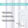 imageNICETOWN 100 Blackout Window Curtain Panels Cold and Full Light Blocking Drapes with Black Liner for Nursery 84 Inches Drop Thermal Insulated Draperies Pure White 2 Pieces 52 inches WidePure White