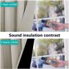 imageNICETOWN 100 Blackout Window Curtain Panels Cold and Full Light Blocking Drapes with Black Liner for Nursery 84 Inches Drop Thermal Insulated Draperies Pure White 2 Pieces 52 inches WideNatural