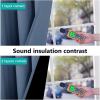imageNICETOWN 100 Blackout Window Curtain Panels Cold and Full Light Blocking Drapes with Black Liner for Nursery 84 Inches Drop Thermal Insulated Draperies Pure White 2 Pieces 52 inches WideStone Blue
