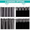 imageNICETOWN 100 Blackout Window Curtain Panels Cold and Full Light Blocking Drapes with Black Liner for Nursery 84 Inches Drop Thermal Insulated Draperies Pure White 2 Pieces 52 inches WideGrey