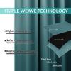 imageNICETOWN 100 Blackout Window Curtain Panels Cold and Full Light Blocking Drapes with Black Liner for Nursery 84 Inches Drop Thermal Insulated Draperies Pure White 2 Pieces 52 inches WideSea Teal