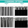 imageNICETOWN 100 Blackout Window Curtain Panels Cold and Full Light Blocking Drapes with Black Liner for Nursery 84 Inches Drop Thermal Insulated Draperies Pure White 2 Pieces 52 inches WideSilver Grey