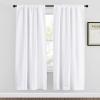 imageNICETOWN 100 Blackout Window Curtain Panels Cold and Full Light Blocking Drapes with Black Liner for Nursery 84 Inches Drop Thermal Insulated Draperies Pure White 2 Pieces 52 inches WidePure White